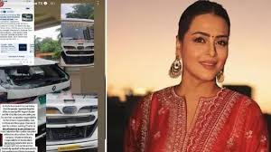 Shilpa Shirodkar accident, Cityflo bus Mumbai, Mumbai road accident news, Shilpa Shirodkar car damaged, Mumbai Police, Bollywood actress news, Adi Shankaracharya web series, Shilpa Shirodkar latest updates