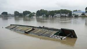 Flooded areas in Jammu and Srinagar after heavy rainfall and Jhelum river breach