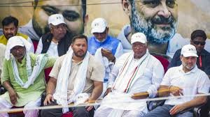 Rahul Gandhi hydrogen bomb vote theft Rahul Gandhi Patna rally speech Vote chori allegations Congress BJP Voter Adhikar Yatra Bihar INDIA bloc Bihar rally Bihar election irregularities